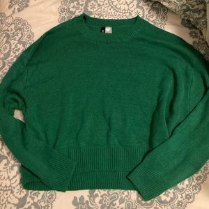 H&M Cropped Crew Neck Sweater